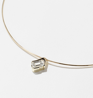 Rhodes Emerald-Cut Diamond Collar