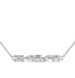 .5 CTW Mixed Shape Lab-grown Diamond Bar Necklace
