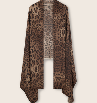 Leopard Luxe Cashmere Travel Wrap