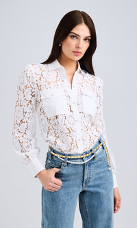 Anisa Lace Poplin Combo Shirt