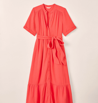 Julie Button Up Cotton Maxi Dress