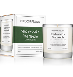 Sandalwood and Pine Needle Scented Candle