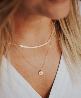 Tiny Dot Initial Necklace