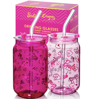 Barbie™ x Dragon Glassware® Love Out Loud Drinking Glasses