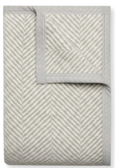 Harborview Herringbone Light Grey Blanket