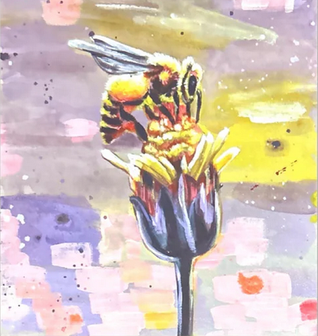 Springtime Queen Bee Abstract Painting Kit