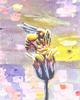 Springtime Queen Bee Abstract Painting Kit