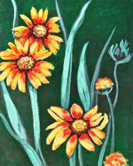 Golden Spring Flowers Painting Kit