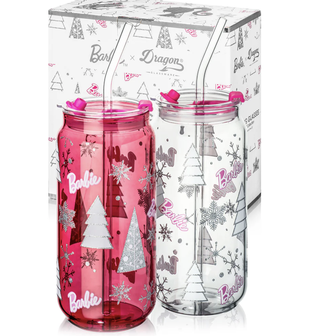 Barbie™ Christmas Drinking Glasses