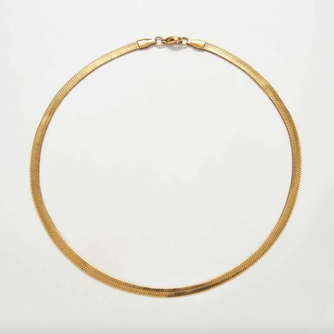 Gold Herringbone Necklace