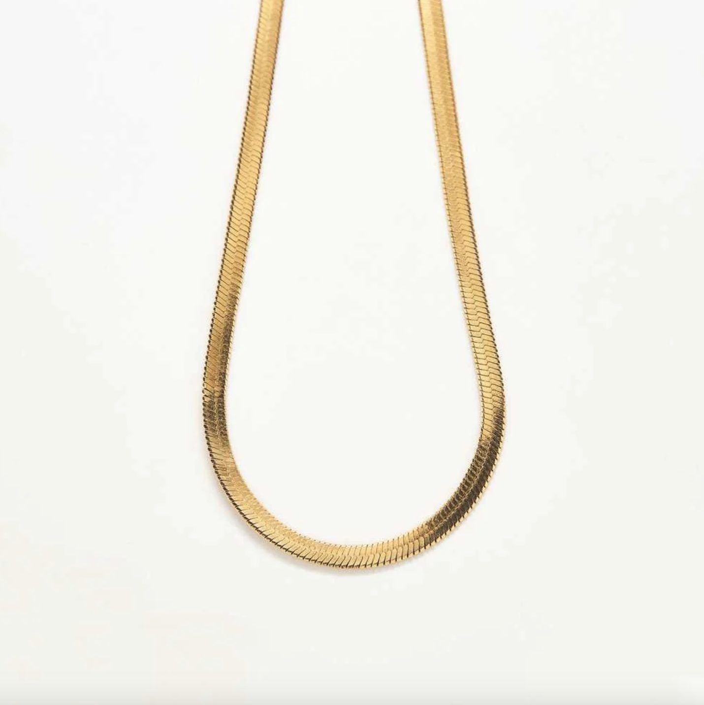 Gold Herringbone Necklace Public Relations Media Kit Press Hook