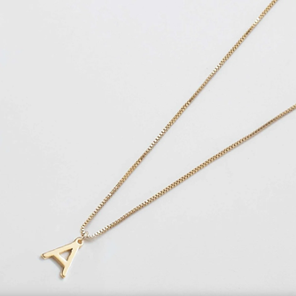 Gold Dainty Initial Necklace