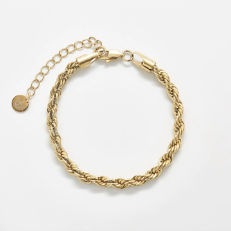 Gold Thick Rope Chain Bracelet