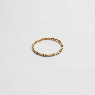 Gold Rope Twist Stacking Ring