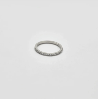 Pave Silver Stacking Ring