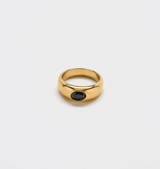 Black Pave Signet Ring