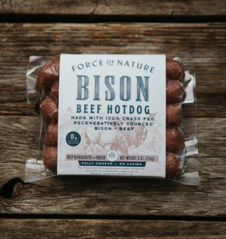 Regenerative Bison + Beef Hot Dog