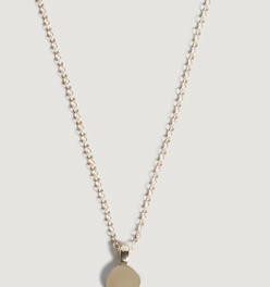 Round Initial Disc Necklace