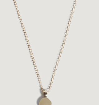 Round Initial Disc Necklace