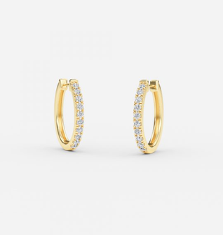 0.50ctw Round Diamond Hoop Earrings