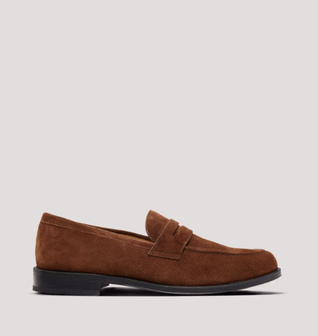 Italian Suede Penny Loafer