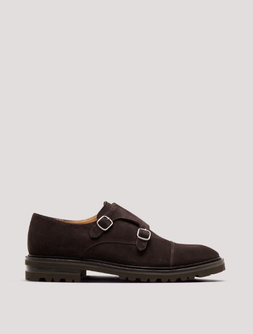 Italian Suede Chunky Monk Strap Shoe