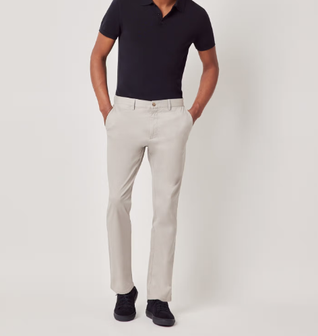 Garment Dyed Cotton Stretch Slim Fit Chinos