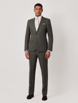 Semi Plain Italian Linen Tailored Fit Suit - 1913 Collection