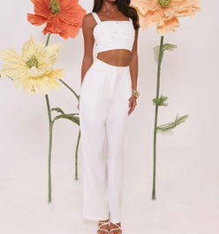 Summer Reverie Tailored Pants White