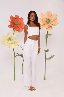 Summer Reverie Crop Top White