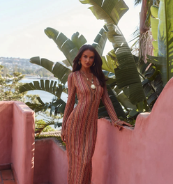 Crystal Coast Knit Maxi Dress Multi