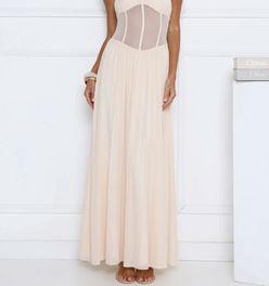 Glow Of Prestige Halter Maxi Dress Butter