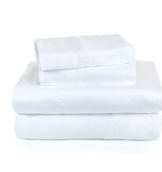 Sateen Sheet Set in Ivory White