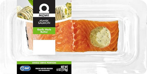 MOWI Atlantic Salmon Garlic Herb Butter 6oz (Single Portion)