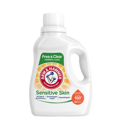 ARM & HAMMER™ Sensitive Skin, Free & Clear, Hypoallergenic Liquid Laundry Detergent, Perfume & Dye Free, High Efficiency (HE)