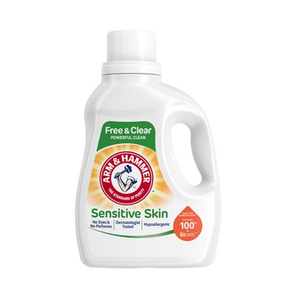 ARM & HAMMER™ Sensitive Skin, Free & Clear, Hypoallergenic Liquid Laundry Detergent, Perfume & Dye Free, High Efficiency (HE)