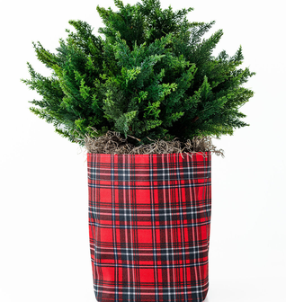 Small Limited-Edition Tartan Plaid So.CachePot Planter Cover