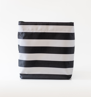 Large Black & White Stripe So.CachePot Planter Cover