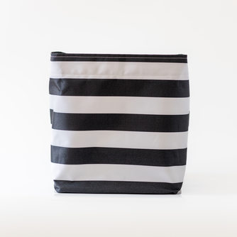 Large Black & White Stripe So.CachePot Planter Cover