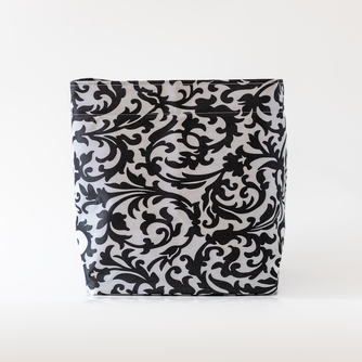 Large Black & White Scroll So.CachePot Planter Cover