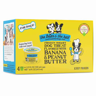 The Bear & The Rat's Banana & Peanut Butter Frozen Dog Treat