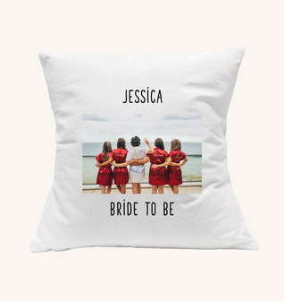 Custom Photo White Decorative Pillow