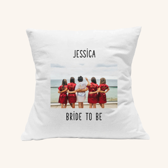 Custom Photo White Decorative Pillow
