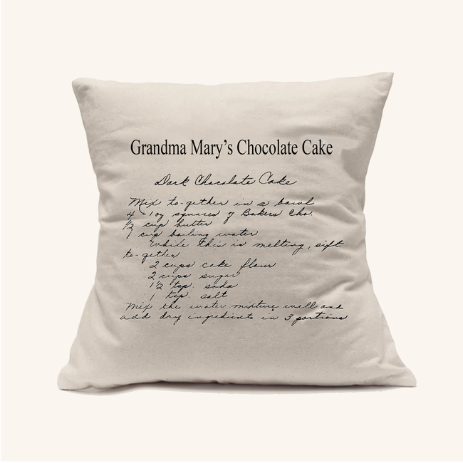 The Printed Gift Family Recipe Decorative Pillow - Natural Canvas 2.png