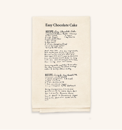 Natural Cotton Custom Family Recipe Tea Towel