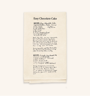 Natural Cotton Custom Family Recipe Tea Towel