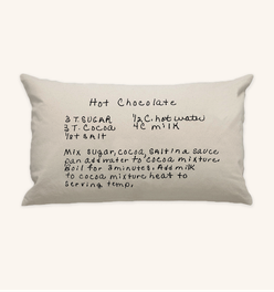 Natural Canvas Custom Family Recipe Lumbar Pillow