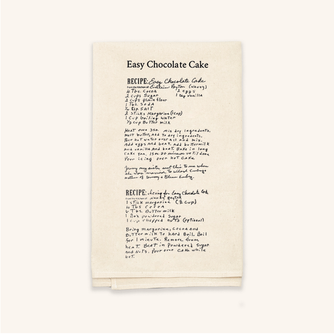 Natural Cotton Custom Family Recipe Tea Towel