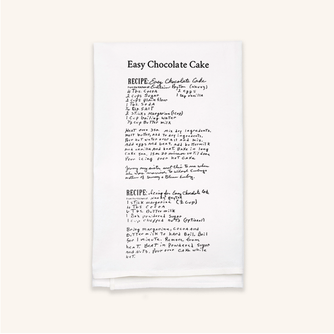 White Cotton Custom Family Recipe Tea Towel
