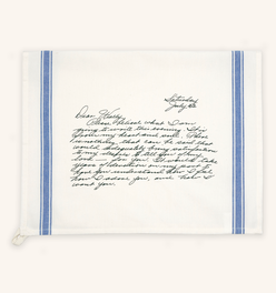 Blue Striped Custom Handwritten Letters Towel